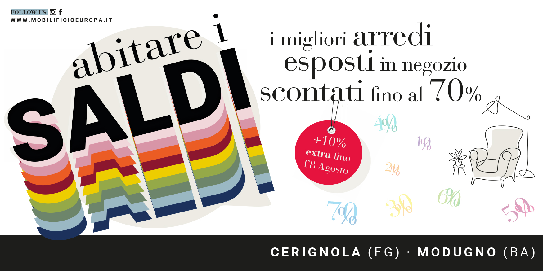 MOBILIFICIO EUROPA ti invita per.... ABITARE I SALDI!